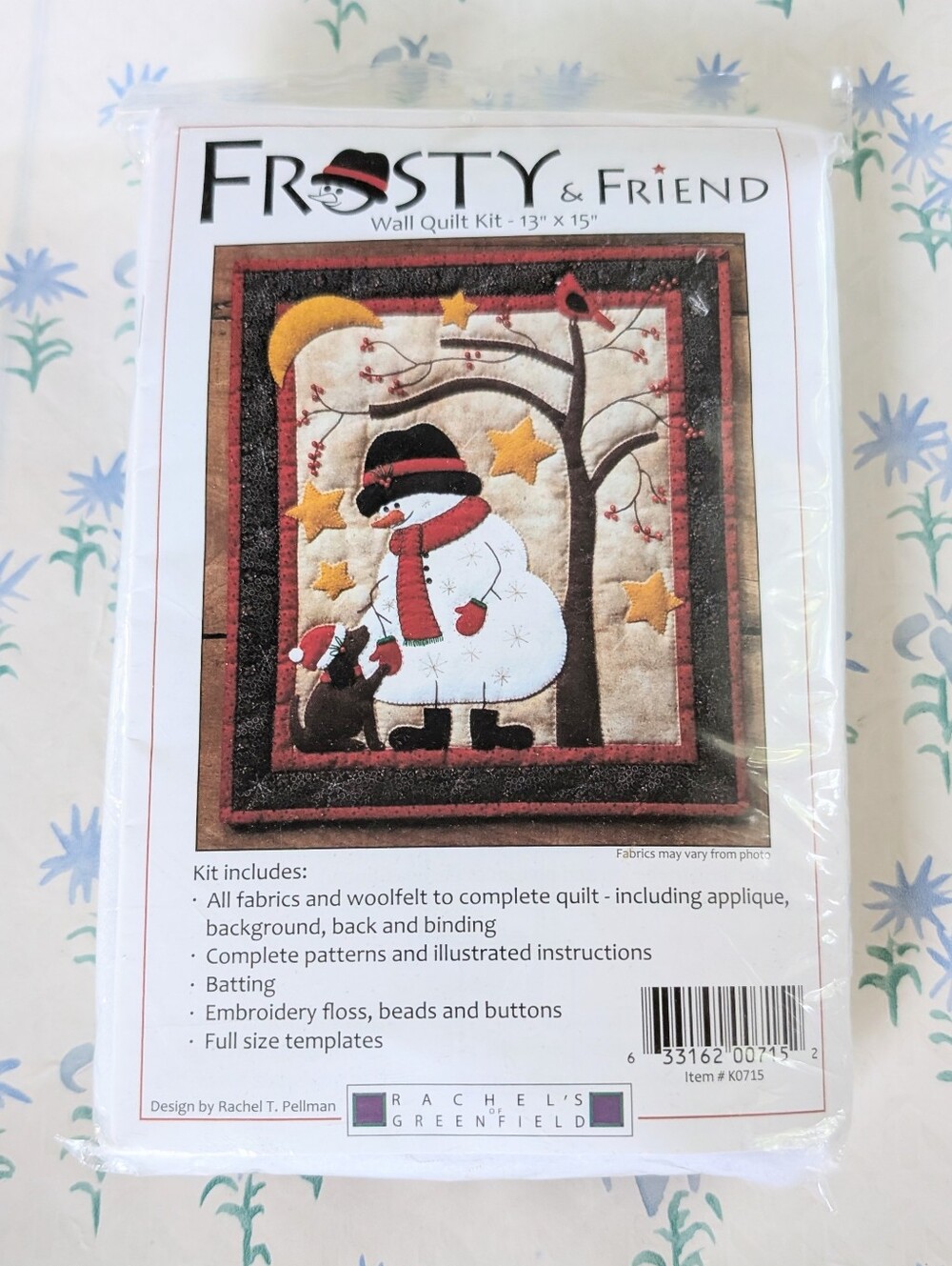 Rachel's of Greenfield Frosty and Friend Quilt Kit NEW Holiday Sewing Pattern